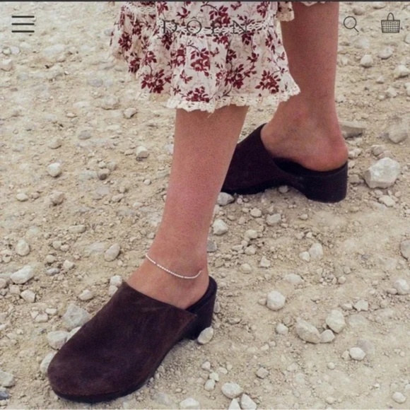 Doen | Anouk Clog | Chocolate Brown Suede | Size 37 - Picture 1 of 12